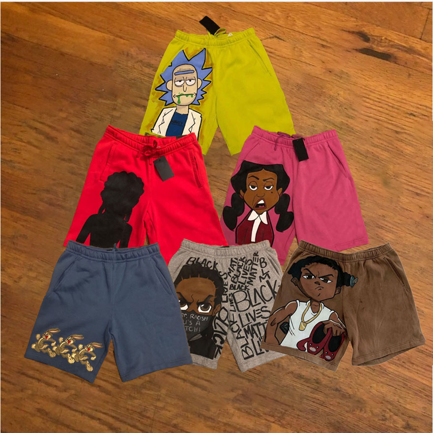 

Designer Men' Shorts High Quality Custom Logo Mens Basketball Cotton Gym Workout Shorts Cartoon Jogger Athletic Shorts, W5