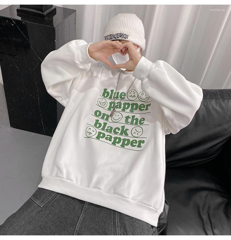 

Women' Hoodies & Sweatshirts Neploha 2022 Autumn Letter Printed Loose Hong Kong Style O-Neck Female Casual Sweatshirt Vintage Woman Pullove, Black