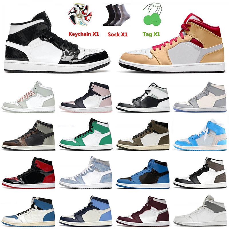 

1 1s Mens Basketball Jumpman Shoes Carbon Fiber University Blue for Men Women Chicago Obsidian UNC Chicago Twist Bred Patent Sneakers Trainers Jorden1s, C2 bordeaux 40-47