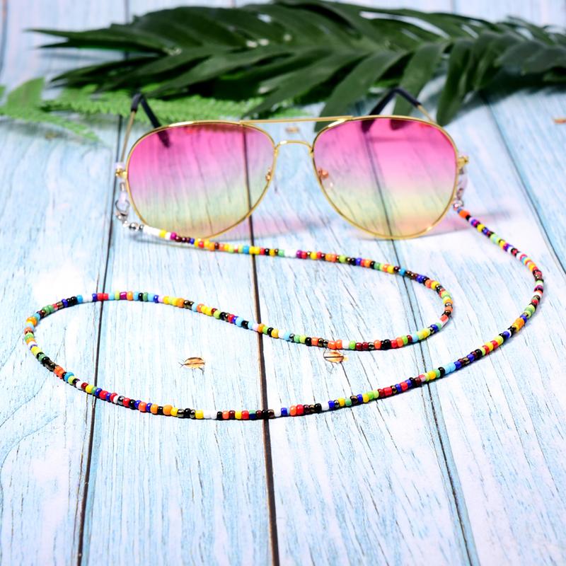 

Sunglasses Frames GIRL Colorful Seed Beads Eyeglass Chains Street Stylish Brillenketten Fashion Chain Eyewears Cord HolderSunglasses