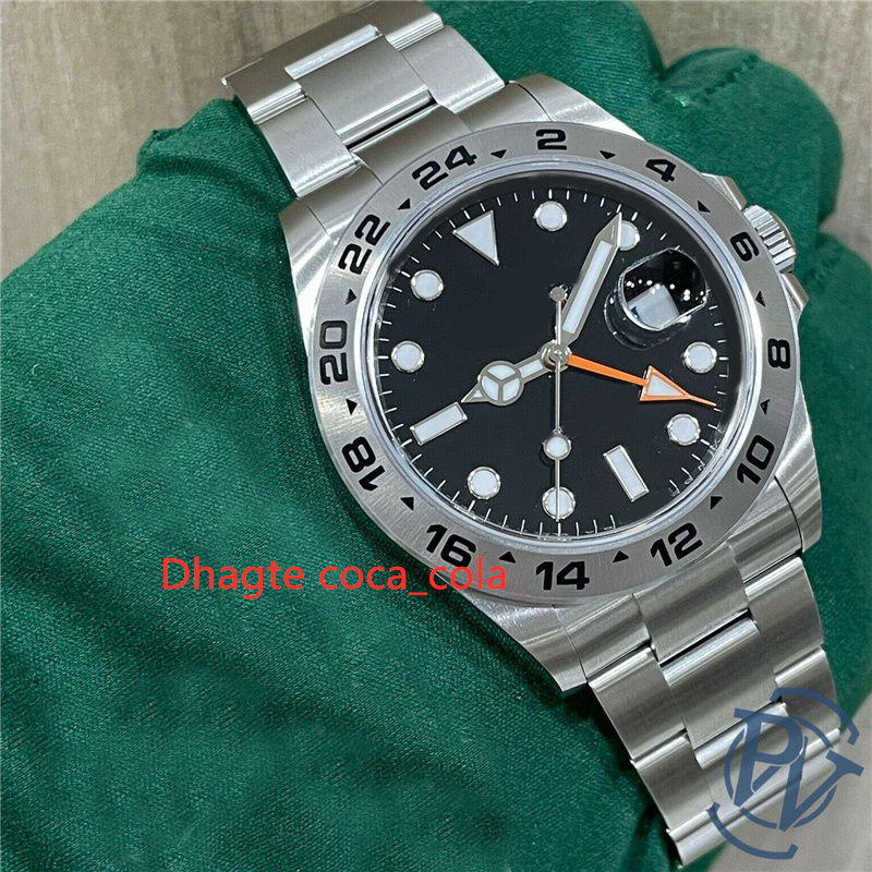

TOP BD watches fashion waterproof 42MM Explorer II 226570 Black Dial GMT 42mm sapphire Crystal Automatic Movement Dress Luxury Sport Men's Watch