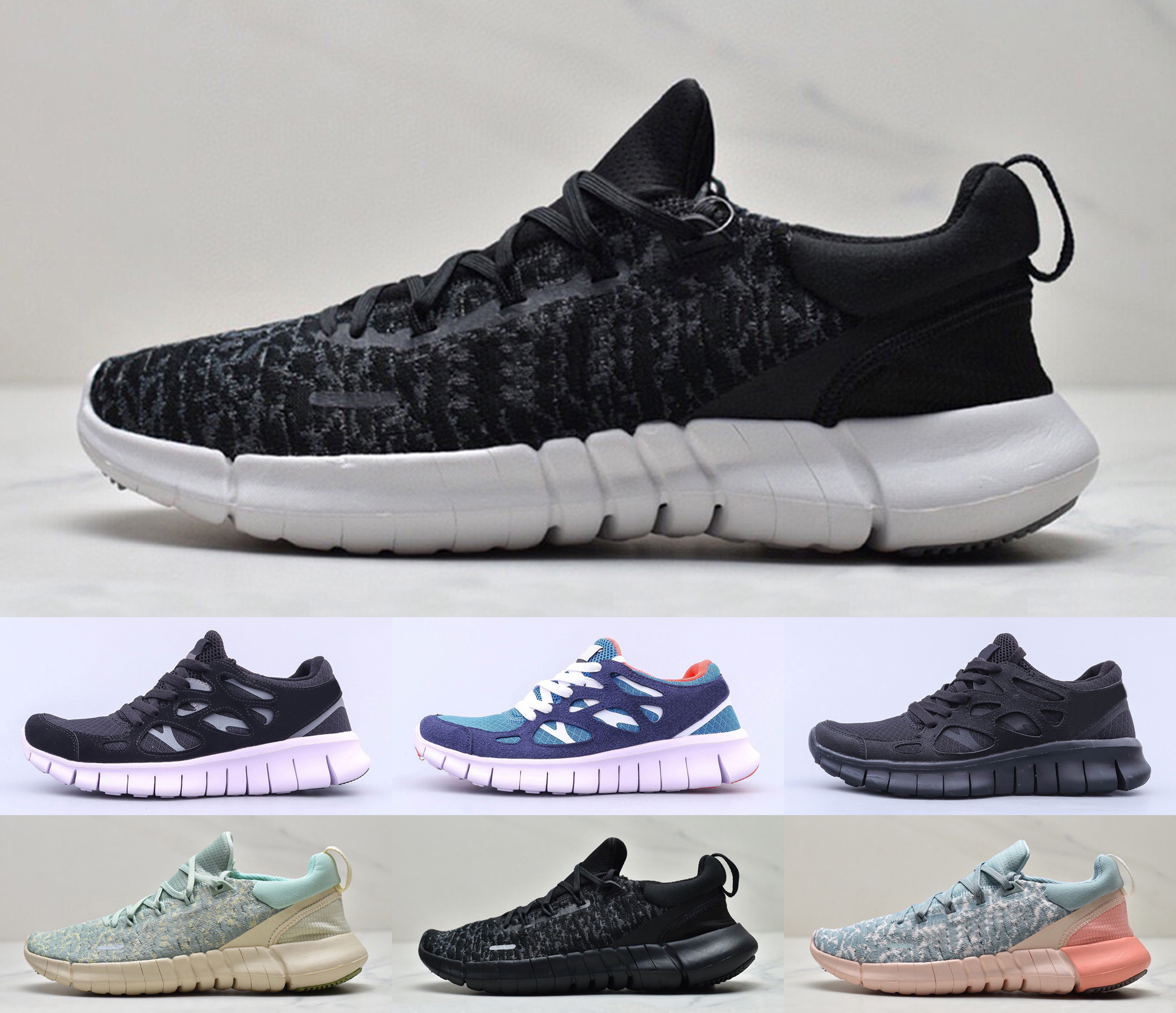 

Free Run 5 Men Running Shoes Trainers Racer 2 Fly Triple White Black Knit Magic Ember Pink Grey Fog Steam Olive Aura Ocean Cube women Sports Walking Sneakers, Color 17