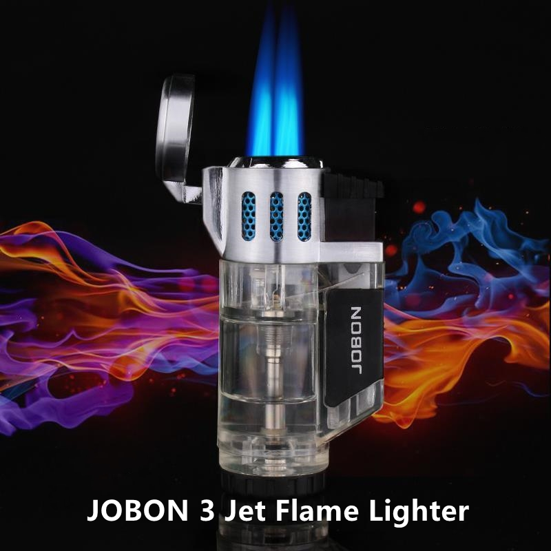 

Windproof Triple Torch Cigar Lighter Spray Gun Jet Butane Gas Cigarette Refill Lighters Candle Welding Lighter Kitchen Igniter Men Gift
