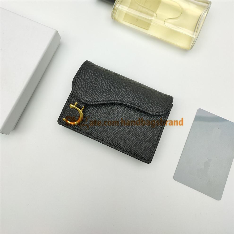 

Oblique card holder Flip Card Holders women D purse designer compact Mini Wallet Pochette Accessoires leather luxury retro wallet 256H, 8#goatskin