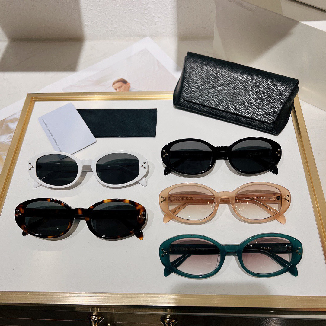 

Designer Sunglasses Correct Cl40212u New Triumphal Arch Sunglass Women's High Quality Oval Frame Batch