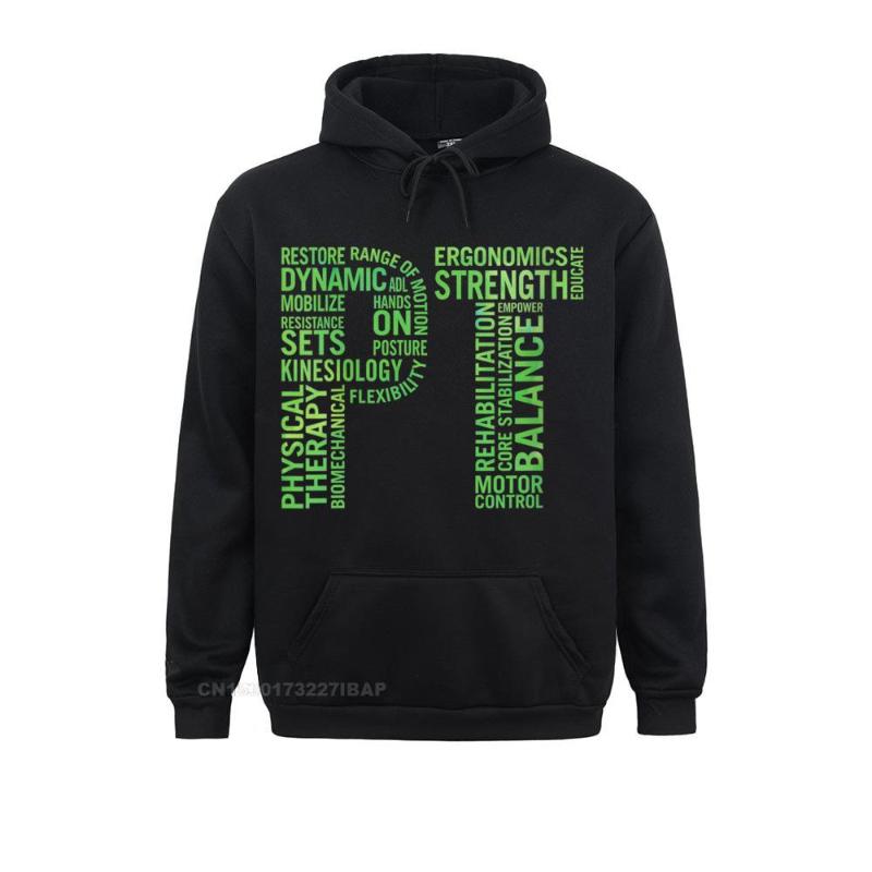 

Men' Hoodies & Sweatshirts Womens Physical Therapist Green PT St Patricks Day O-Neck Hoodie Prevailing Summer Young Simple Sportswears, Black