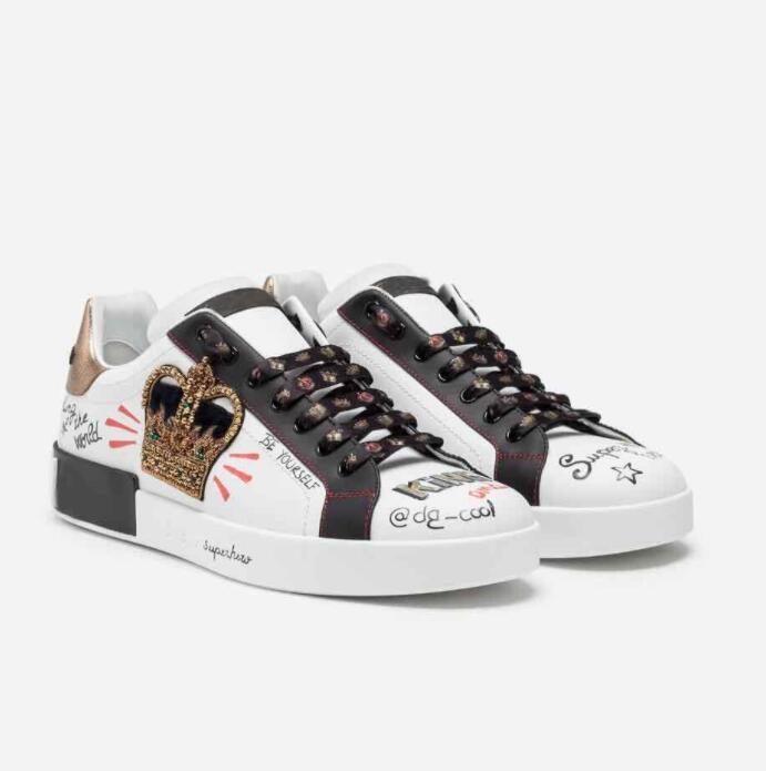 Men de baskets Chaussures en cuir Calfskin Nappa Portofi marques de haute qualité Confort des entraîneurs extérieurs masculins Walking EU36-46.bo