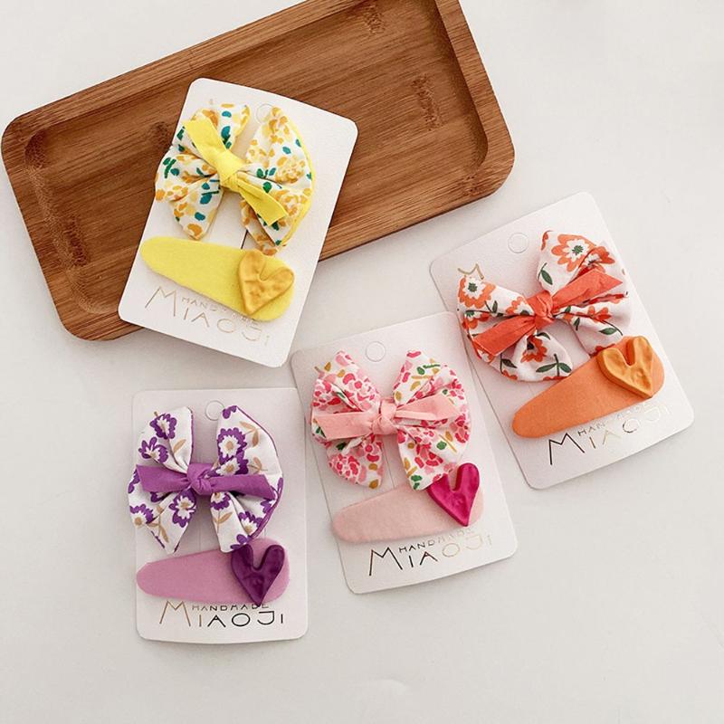 

Hair Accessories Colorful Grip Po Props Headdress Sweet Floral Bow Barrettes Children Clip Bangs Kids Heart HairpinHair, A1