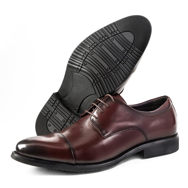 

Dress Shoes Men Oxford Classic Genuine Leather Wine Red Black Lace Up Pointed Toe Formal For Male Daily Dating Flats C003Dress, Men formal shoes