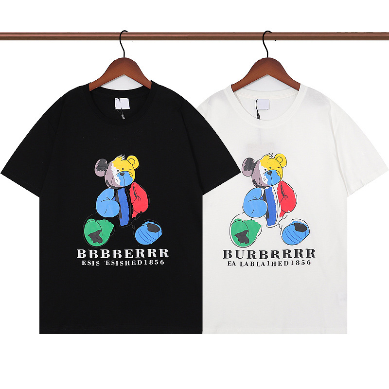

Tee 22SS Designer Men's T-shirt Full set of bears printed short sleeves pure cotton round collar Luxury High quality men's and women's Fashion shirt size S-XXL # 132, Price difference