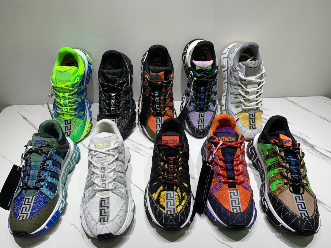 

Desginer Mens Trigreca Sneakers Women platform shoes lateral Greca print Lace up Leather Runner Trainer Brand Fashion Outdoor Casual Shoes With dug bag ee89