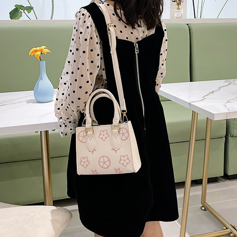 

Children Vintage Square Two Handles Handbags Kids Tote Cross-body Shoulder Bag Women Girls Retro PU Leather Bucket Satchel Bags