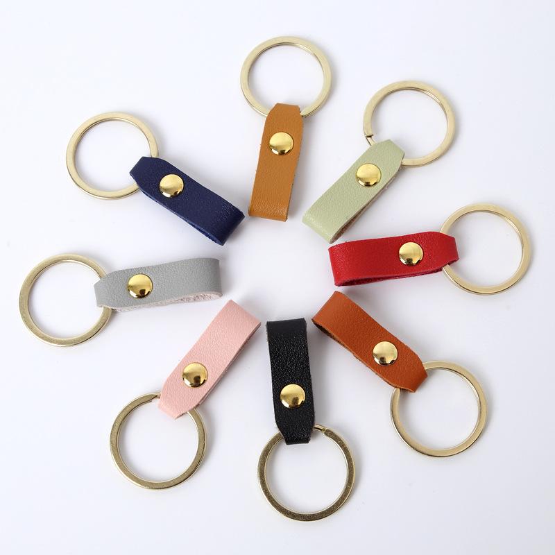 

Keychains Vintage Key Holder Wallet Ring Bag Women Men Car Keychain Pocket PU Leather Bags Accessories Black White Purple