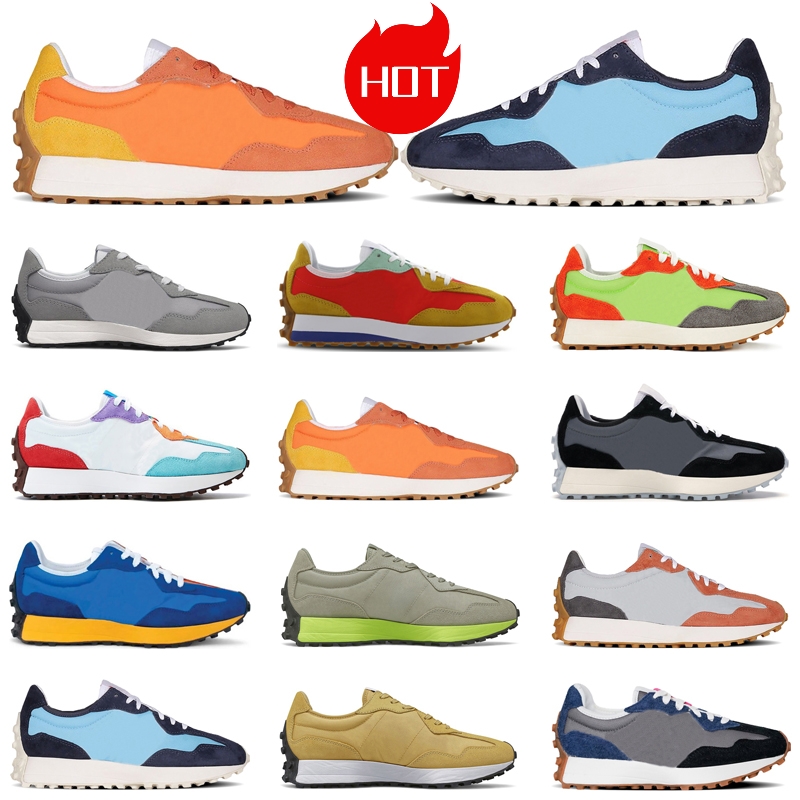 2022 designer Luxurys 327 running shoes for men womens Black Brown Grey sea smoke Beige Gum Leaf green Orange mens sports sneakers trainers Athletic