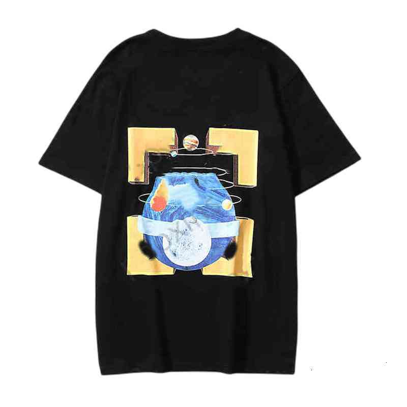 

Men's T-shirts Off v Joint Nasa Astronauts Roaming Space Earth Ow Arrow Print Short Sleeve Hip Hop T-shirtprinted Letter x on the, 17