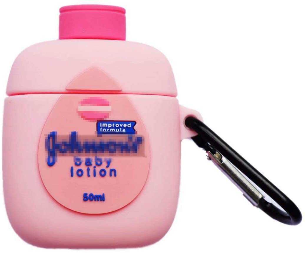 Bouteille de gel rose Boîtier de dessin animé pour airpods, conception drôle mignonne fraîche pour les filles garçons enfants adolescents, access