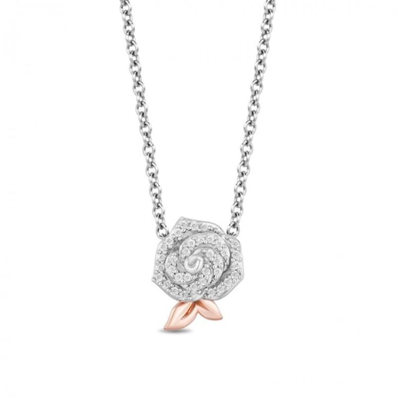 

Pendant Necklaces Enchanted Belle Diamond Rose Necklace In And GoldPendant