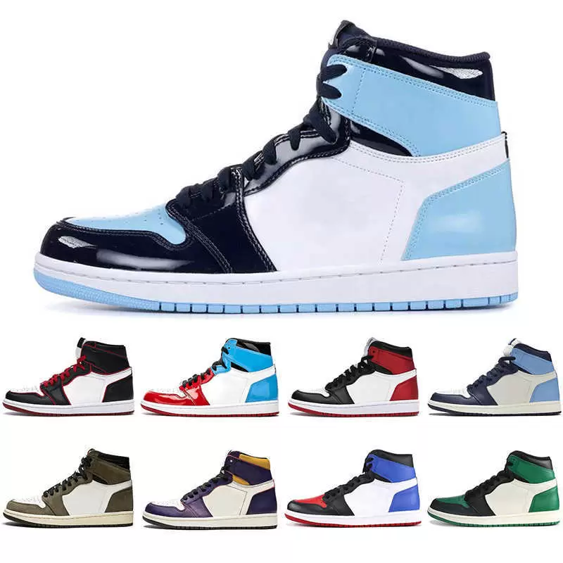 

Basketball Shoes 1 Running Shoes Man Woman Mens Sneakers 1s UNC Shadow Hyper Royal Silver Toe Mocha Bred Patent University Blue Court Purple Bordeaux High, 48