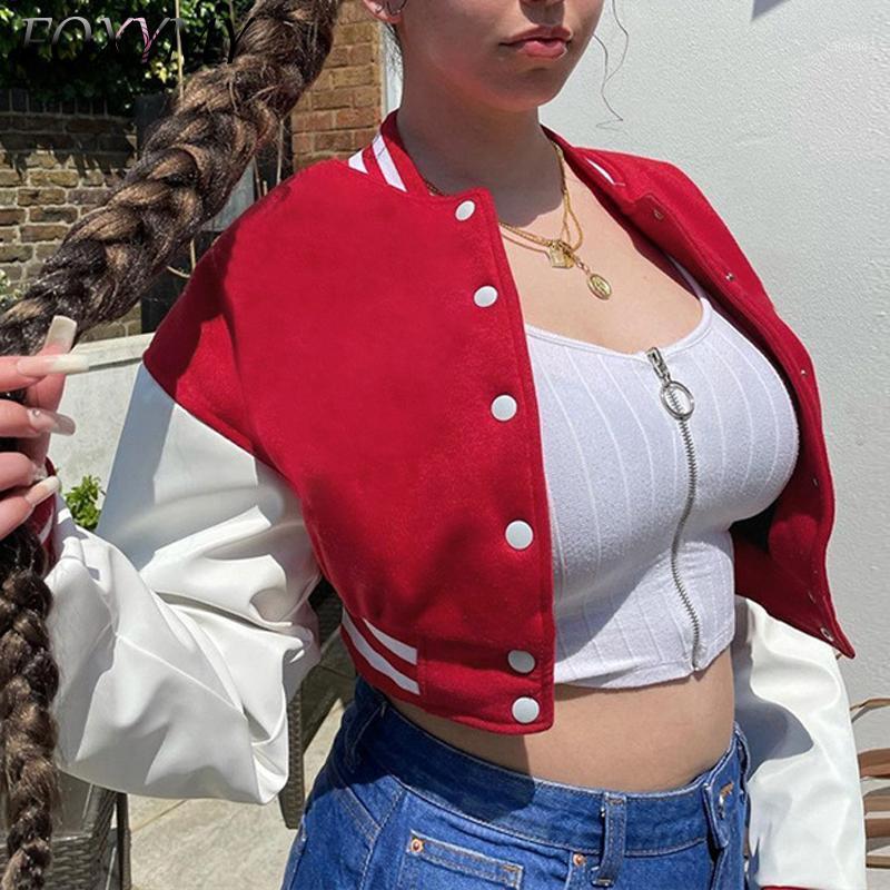 

Women' Jackets Womens Coats And High Street Hip Hop Baseball Uniforms Casual Coat Loose Plus Size Jacket Tops 2022 Autumn, Black