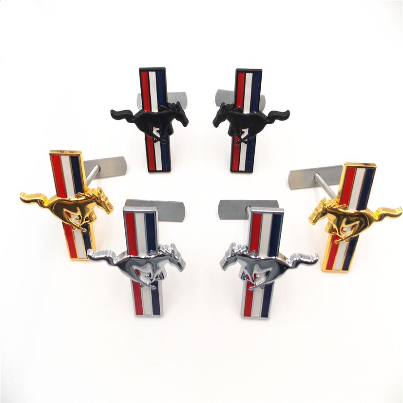 

Metal Running Horse Emblem Front Grille Badge Fit Ford Mustang GT Cobra Shelby Auto Exterior Accessories268v