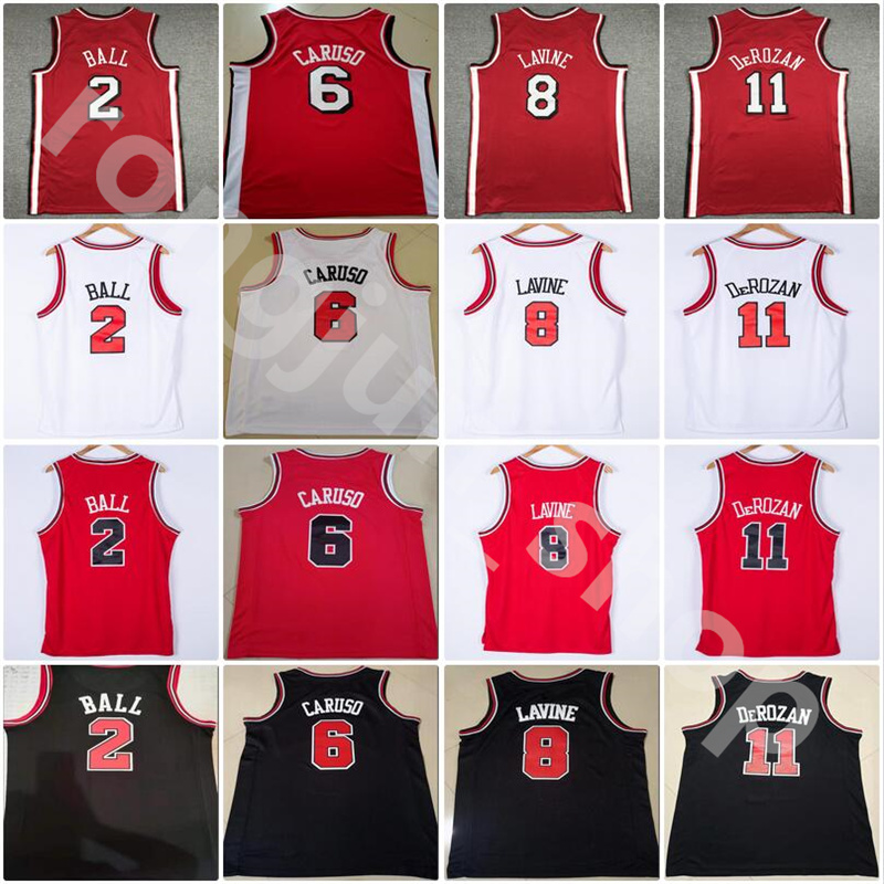 

2022 City Red Men 75th Diamond Basketball 12 Ayo Dosunmu DeMar DeRozan 11 Zach LaVine 8 Lonzo Ball 2 Alex Caruso 6 Black White 23 Michael Stitched Jerseys, Picture