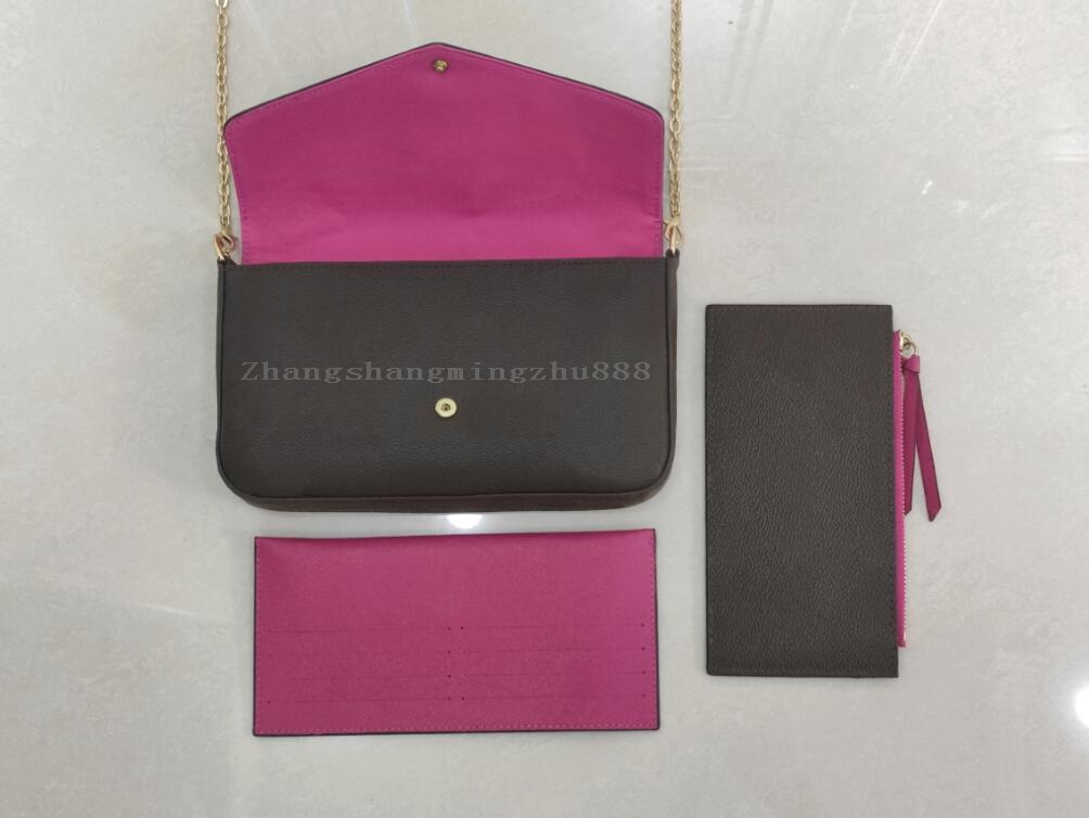 

Women Shoulder bags Multi Pochette Card holder Wallets Luxury Clutch Handbags Purse Top Quality Leather Lady Fashion Chain Messenger Bag, Picture