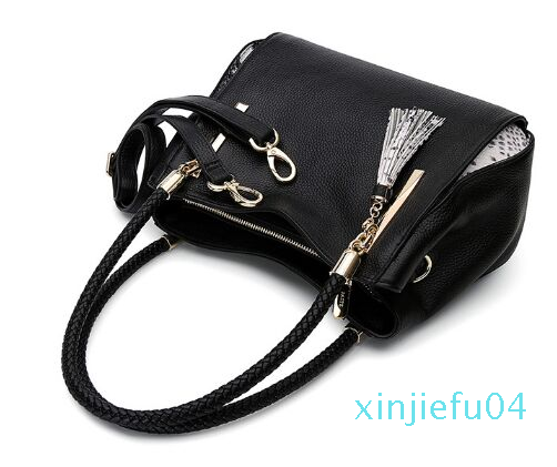 

Genuine Leather Women Soft Leather Fashion Brand Messenger Bags Female Large Handbag Totes Crossbody Bags OL14, Multi