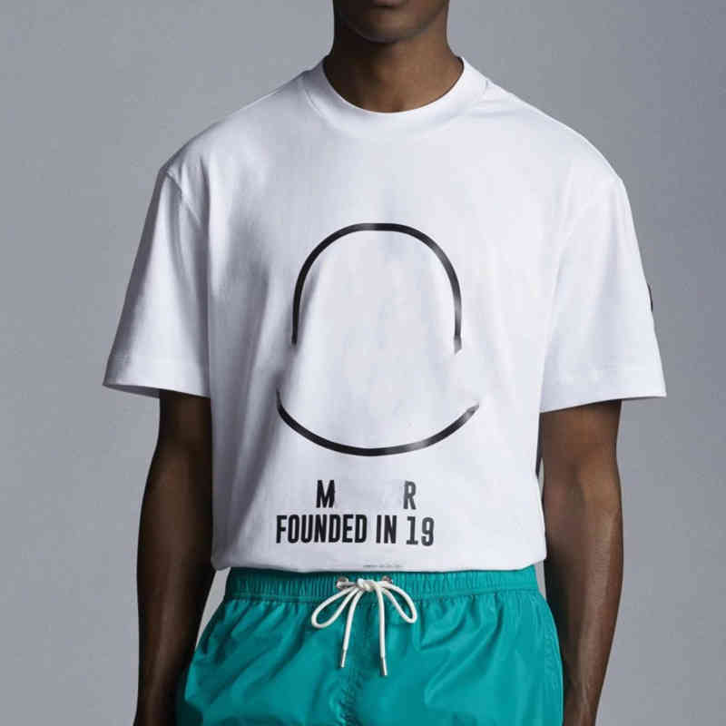 

Luxury Designers Premium Monclair Men's Tees T-ShirtS Pure Cotton Jersey Flock White Print Classic Crew Neck Casual Short Sleeves Regular, Customize