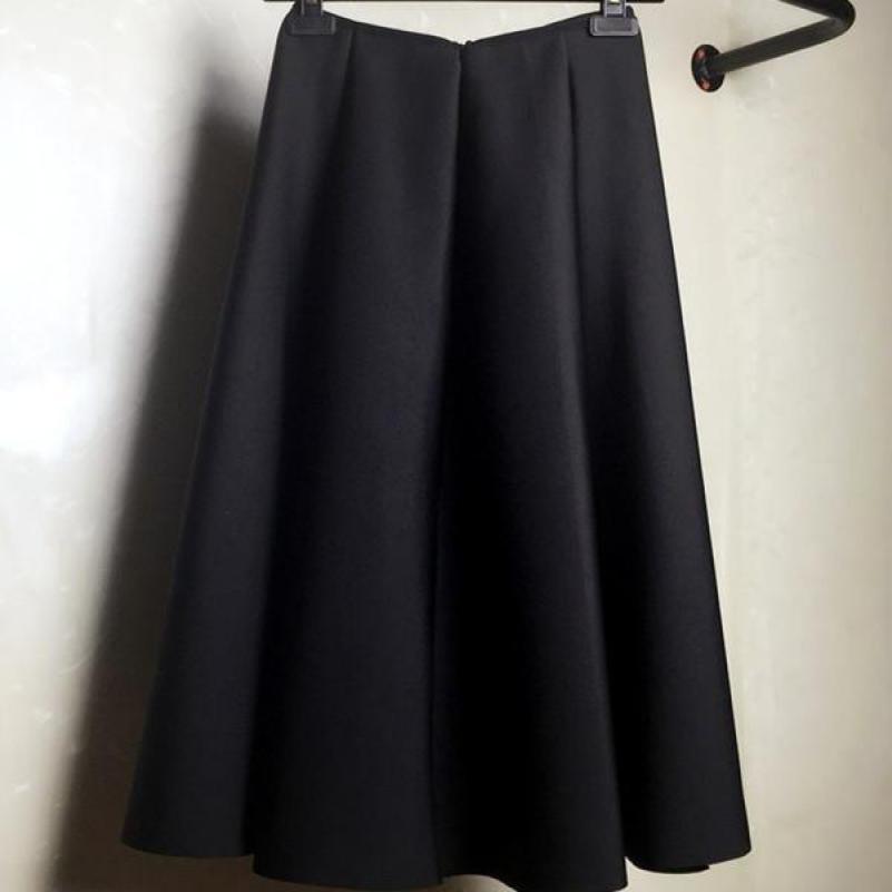 

Spring Midi Black White Vertical Stripe Tutu Skirt A Cotton Women Autumn And Winter Skirts Y200326, Green