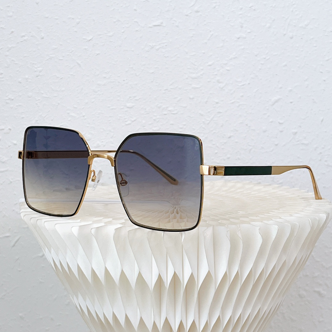 

New fashion sunscreen dark blue gradient sunglasses women's high-end diamond cut edge sunglasses men's trendy Korean version