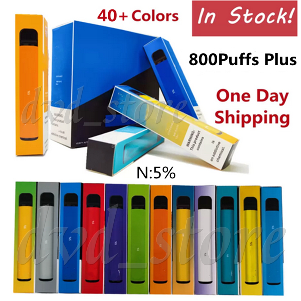 

800 Puffs Plus Bars Cigarettes Disposable Vape Pen E cigs Vaporizer Pre-filled High Quality Electronic Cigarette Kits Vapors 40+ Colors XXL vs flex