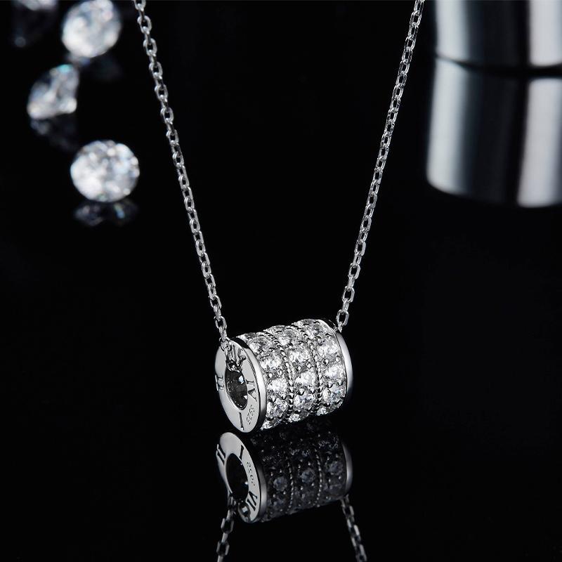 

Lockets Fashion Jeweearrings Necklace S925 Silver Platinum-plated Mosan Diamond Rose Gold Classic Pendant For WomenLockets