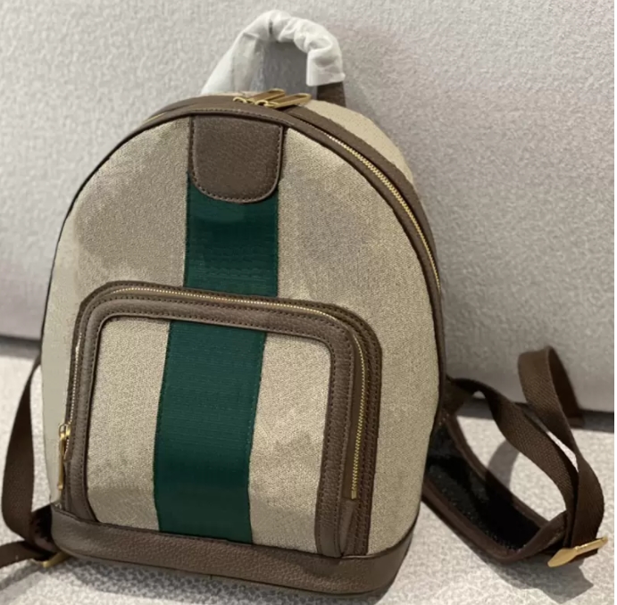 

Classic Backpack Style Luxury Designer Totes lady fashion handbags two shoulder straps bags letter zipper 30cm women plain Interior Compartment coin purse wallets, Khaki