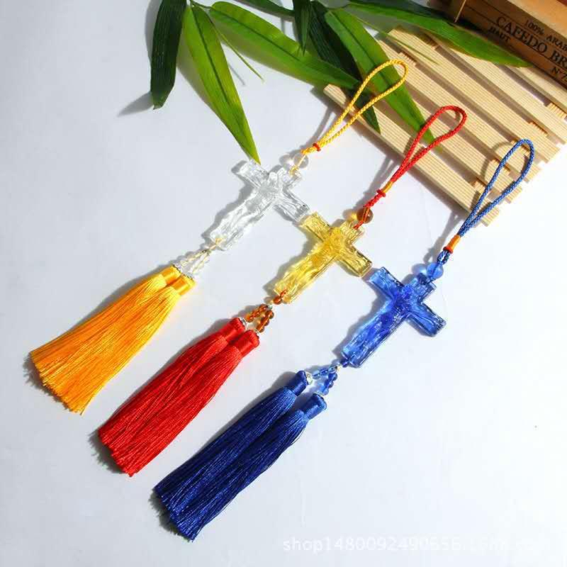 

Interior Decorations Crystal Cross Car Pendant Main Safety Hanging Supplies High-end In The CarInterior