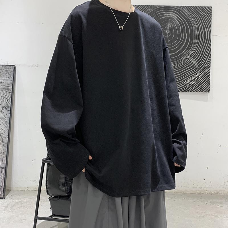 

Men' T-Shirts Men Harajuku Graphic T Shirts 2022 Mens Long Sleeve Oversized Tshirts Male Korean Fashions Cotton Plus Size White TeeMen, Black