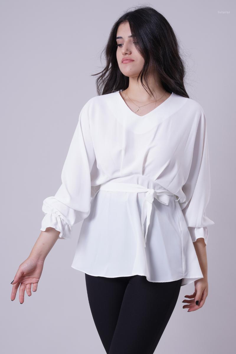 

Women' Blouses & Shirts MANGA Loose Waist Belted Blouse, Black