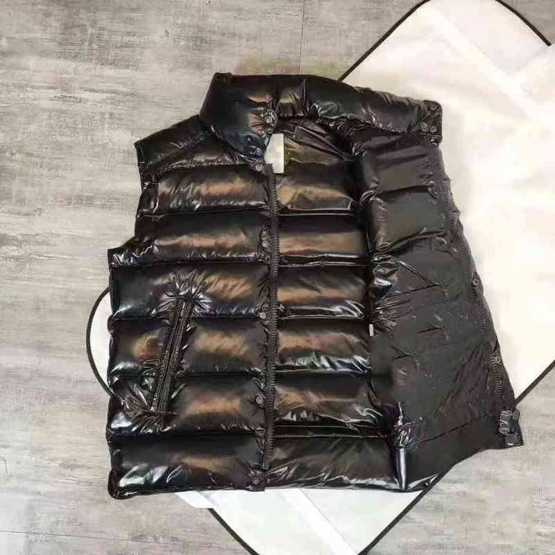 designer men down vest jacket Europe and America men jackets classic Stand-up collar style Maya black short warm vests