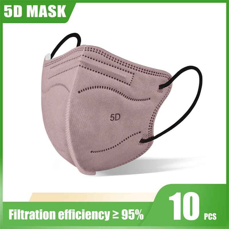 

Adult KN95 Masks Disposable 5D Lightweight Breathable Dust Mask with Ear Hook Foldable Protective Mask for Unisex