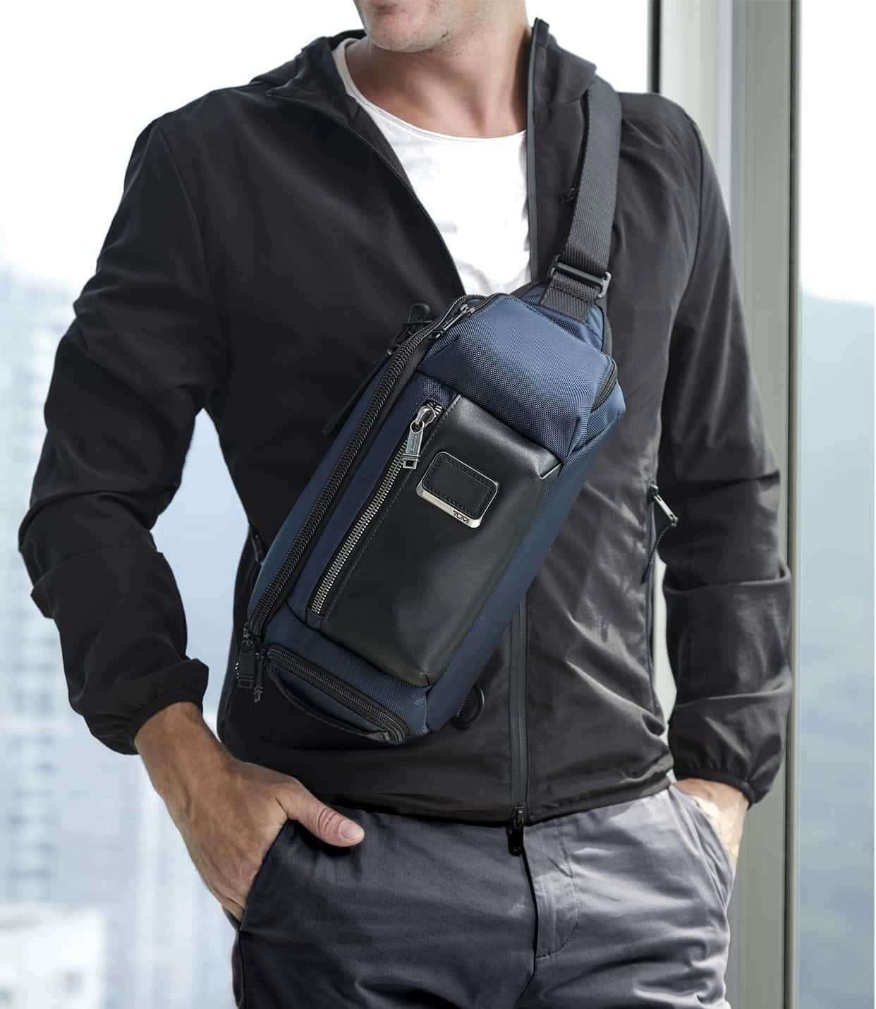 

Mens bag chest bags waist shoulder bag tumi handbag ballistic nylon crossbody alpha handbags bravo crossbody bags 45SX, I need see other product