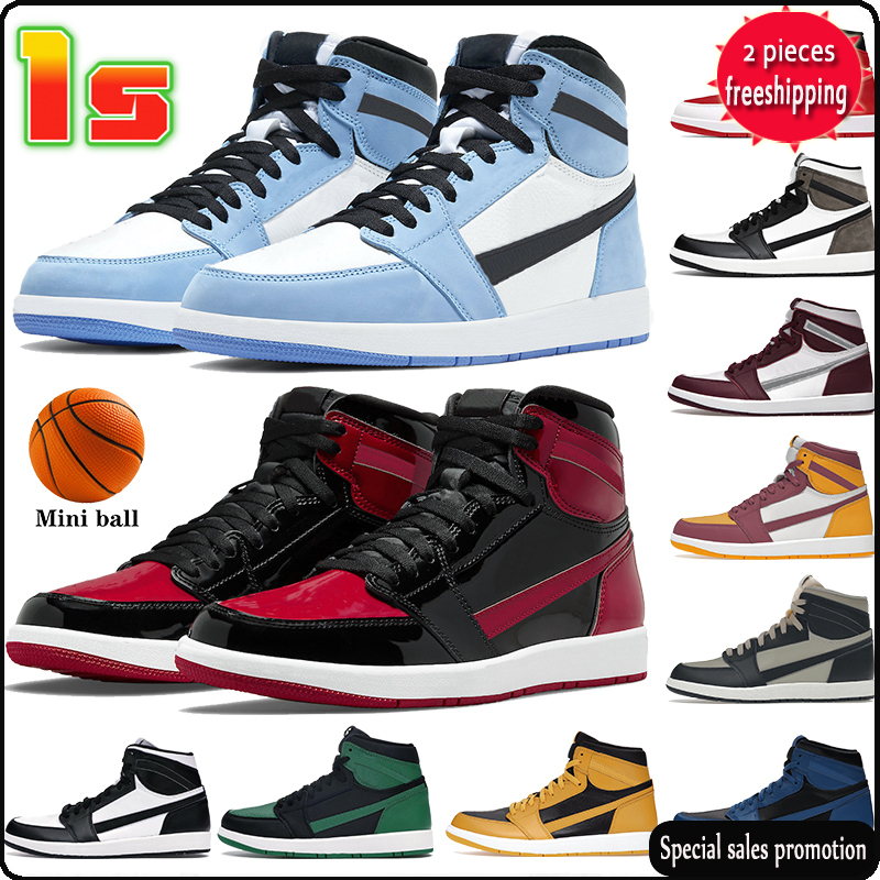 

2022 Newest 1 1s heritage University Blue basketball shoes Royal patent Bred dark mocha Atmosphere pollen seafoam hyper royal UNC black white NB, 03 dark mocha
