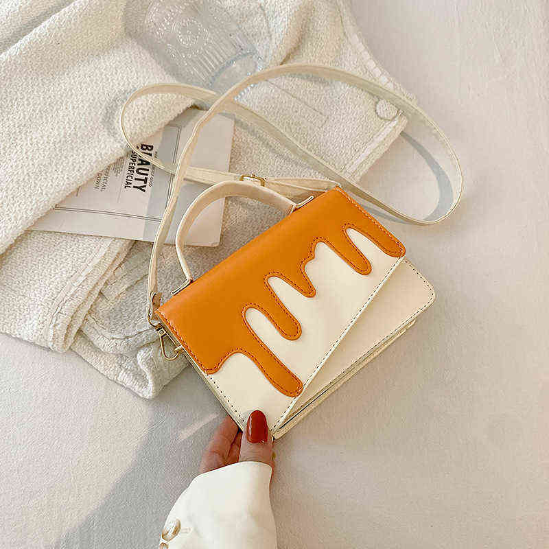 

HBP Crossbody Bag Novelty Flowing Chocolate Design s for Women 2022 Cute Cheese Pattern Shoulder Hand Ladies Purses and Handbags 220727, Black