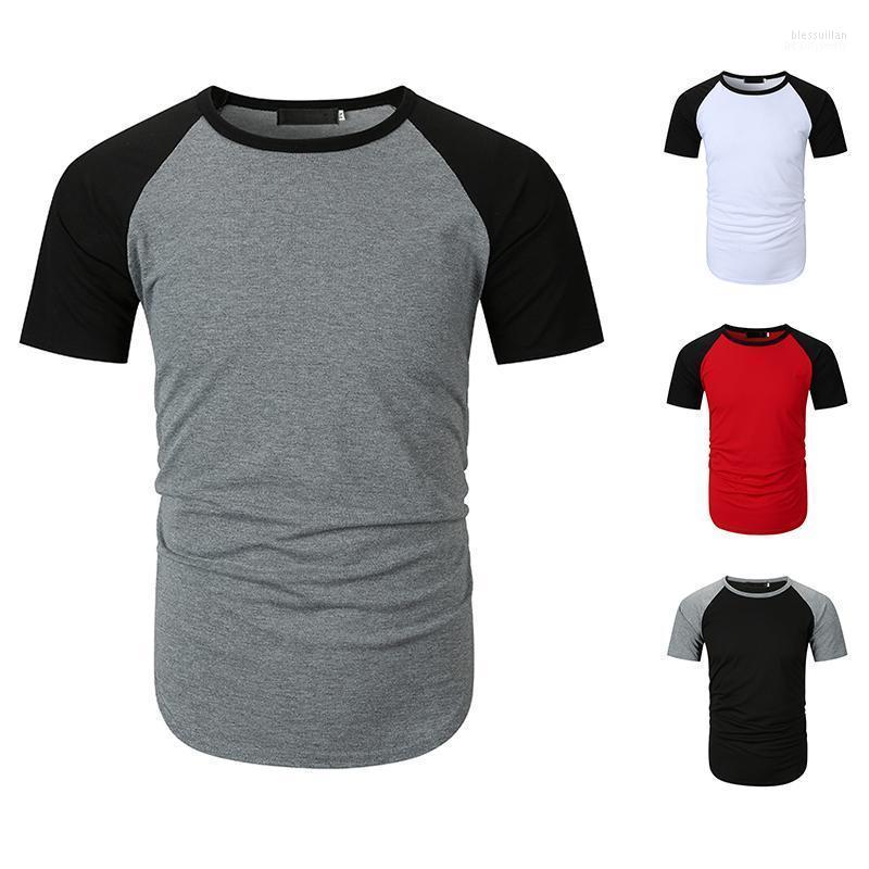 

Men's T-Shirts Men T-shirt Shirt Short Sleeve Contrast Color Clothing Summer Streetwear Casual Fashion Tops Bles22, Black