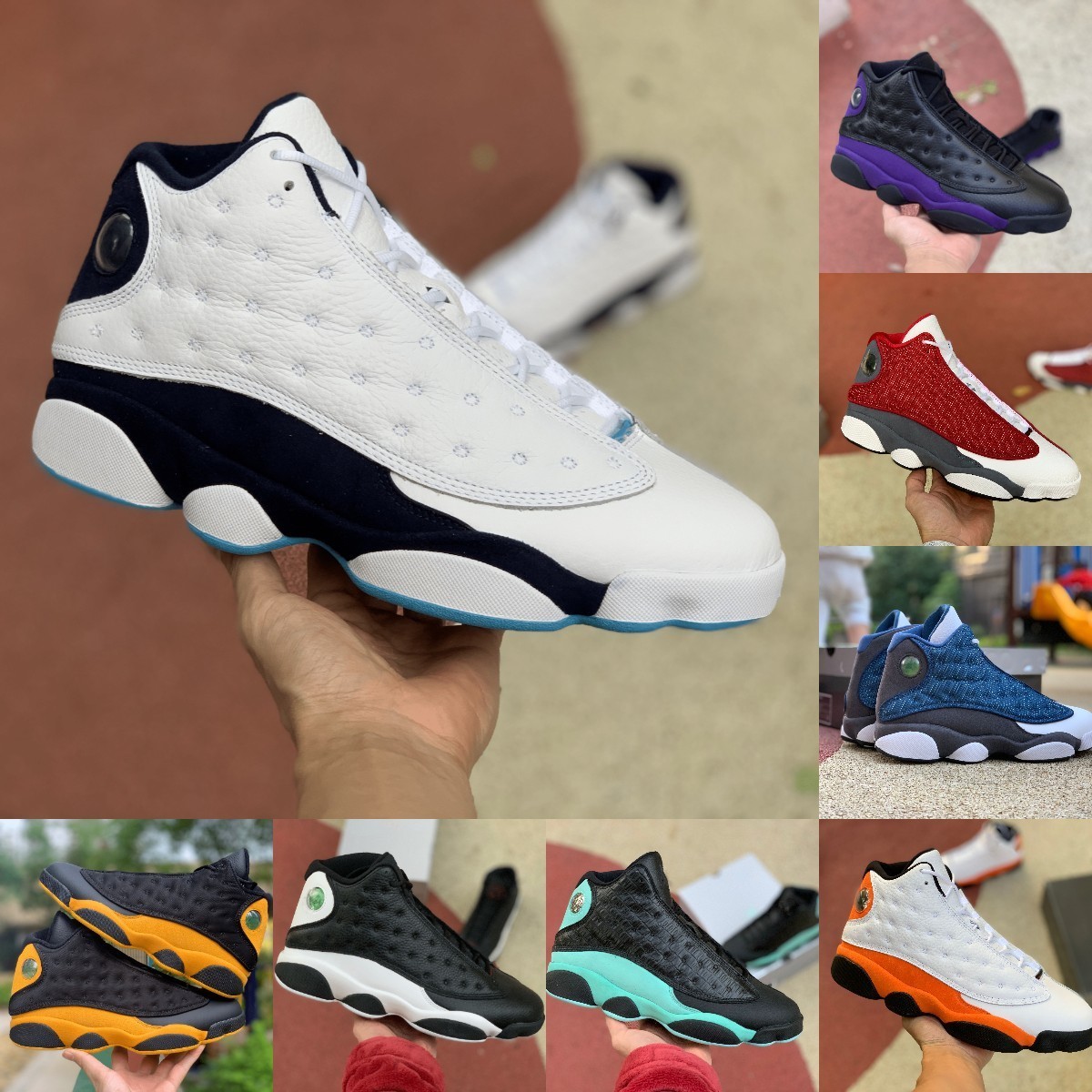 

Jumpman 13 13S Sports Basketball Shoes Mens High Flint Bred Island Green Red Dirty Hyper Royal Starfish Black Cat Court Purple Chicago Obsidian Trainer Sneakers, Please contact us