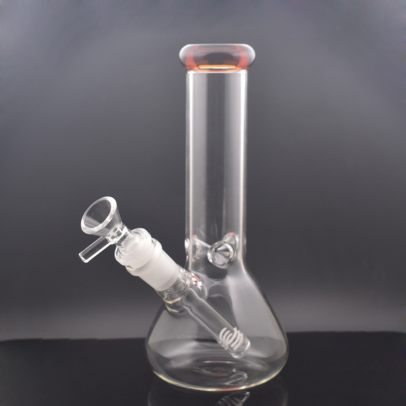 

8inch Beaker Bong smoke Glass Pipe Bubbler Hookahs Downstem Perc heady Glass Dab Rigs Chicha With 14mm Joint