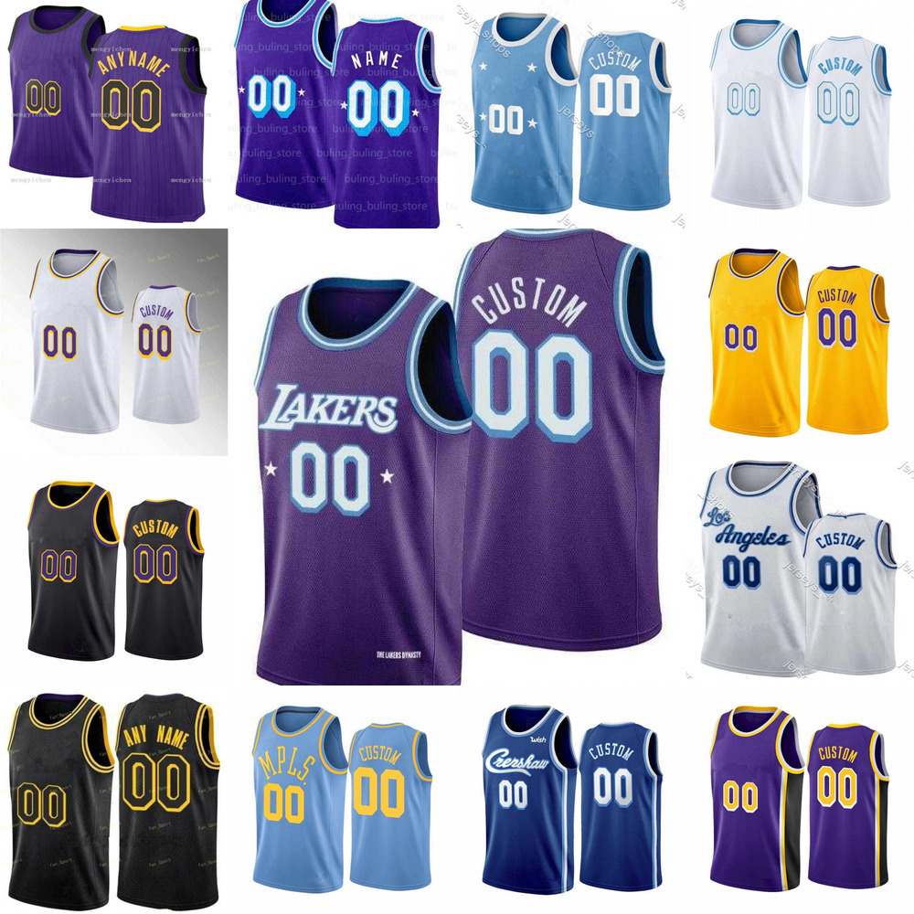 75th Basketball Jersey Custom Mens Womens Los Angeles''Lakers''LeBron 6 James Ko be824Bry ant Anthony 3 Davis Basketball Jers