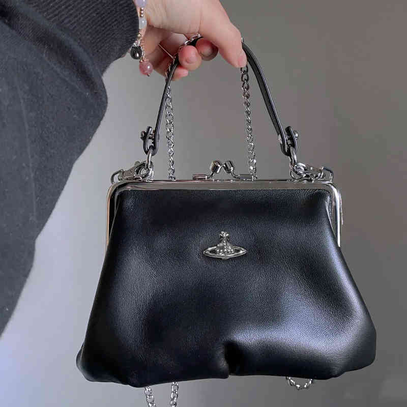 

Minority Design Bag Female 2022 Fashion Western Empress Dowager Saturn Wallet Handbag One Shoulder Messenger, Black