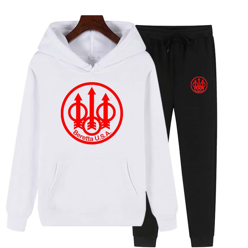 

Men' Tracksuits Net Red Sweater Suit Men/Women Winter Warm Fleece Sweatpants Set Hip Hop HoodedMen
