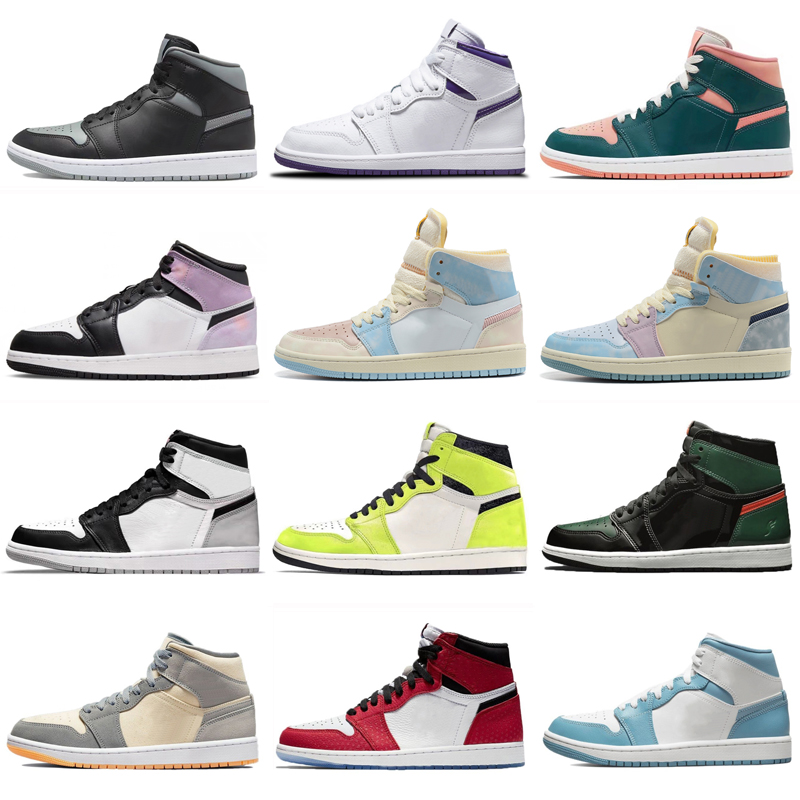 

2022 Basketball shoes University Blue 1 high OG 1S Grey Fog Black White Shadow College Dark Forbidden UNC Gray Chicago Men's and Women's Spots Shoe Size 36-46, As photo 20