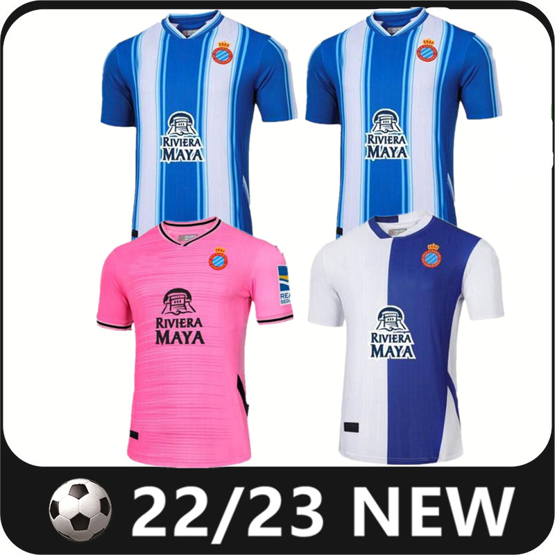 

2022 2023 RCD Espanyol WU LEI Soccer Jerseys 22 23 Home PEDROSA DAVID R.D.T Away men football Shirt uniforms, 21/22 away