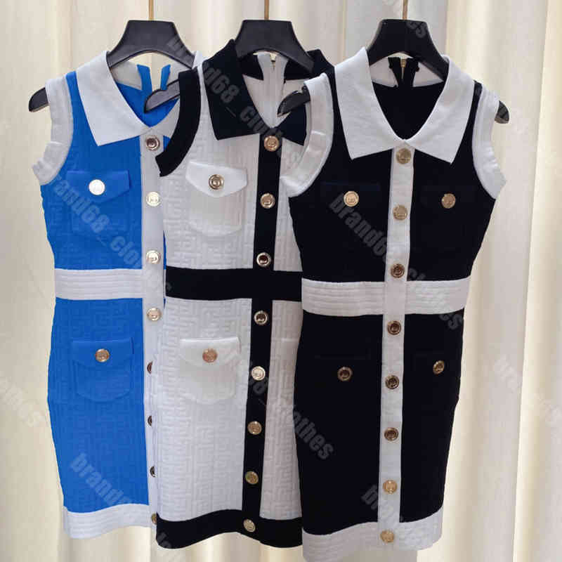 

women casual knit dress sweaters slim sleeveless dresses shirt wool knit eur style long shirtdress zipper metal logo button B..ain brand womens designer clothes a1, 17